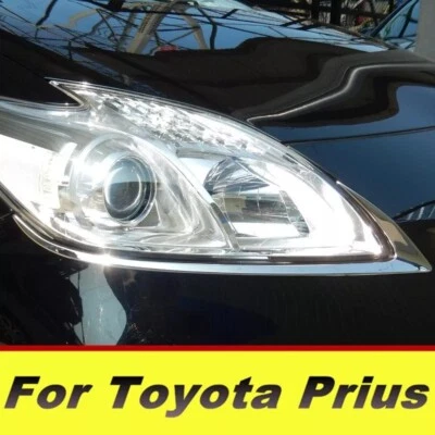 Toyota Prius Headlight Decoration, Chrome Plated Protection Strip - Image 1 of 4