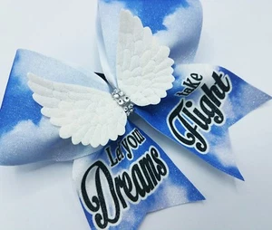 Cheer Bow - Let Your Dreams Take Flight - Engelsflügel Glitzer - Haarschleifen - Bild 1 von 1