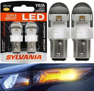 Sylvania ZEVO LED Light 1157 Amber Orange Two Bulbs Front Turn Signal Upgrade EO - Picture 1 of 12