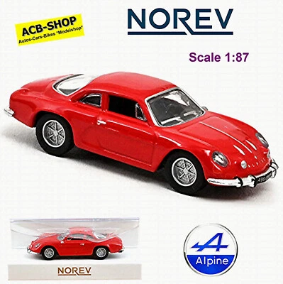 Renault Alpine A 110 Coupè 1961-77 Rosso 1:87 Norev - Immagine 1 di 3