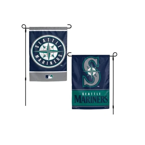 Seattle Mariners 2 Sided Double Sided Garden Flag OUTDOOR RATED U.S. MADE Cover