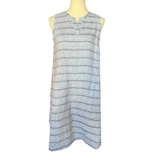Habitat XS Black Striped Linen Dress Size XS Style 43488 - Picture 1 of 9