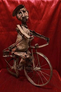 Statua in ferro con materiali di recupero francese anni '70 art old antique - Picture 1 of 9