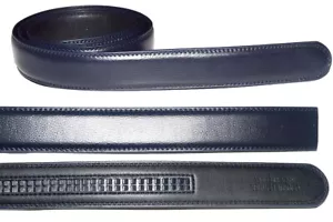 mens replacement leather waist belts waistband new auto-lock strap only upto 50" - Picture 1 of 120