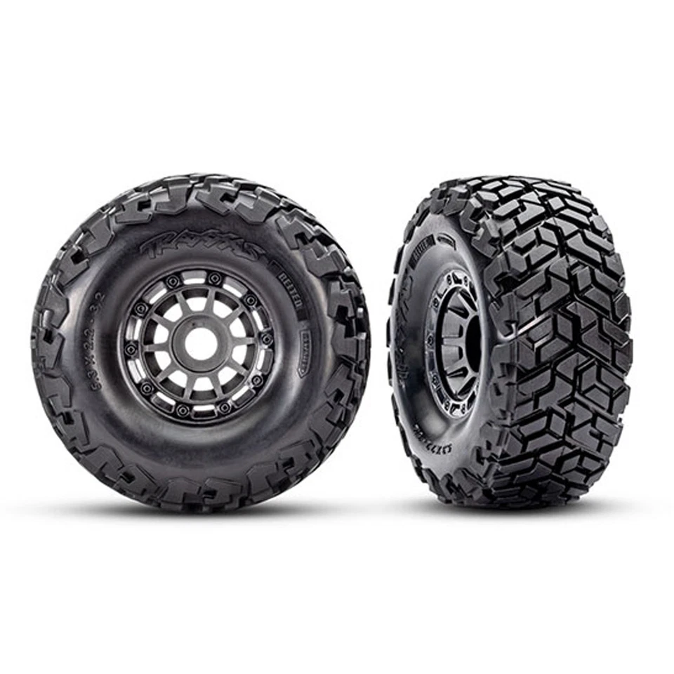 Neumáticos con cinturón Traxxas 10272-GRIS Maxx Slash con inserciones de espuma gris carbón Whls (2) Foto 1 de 1