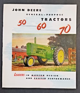 John Deere - modelo 50-60-70 folleto de ventas de tractores - 1953 - Imagen 1 de 9