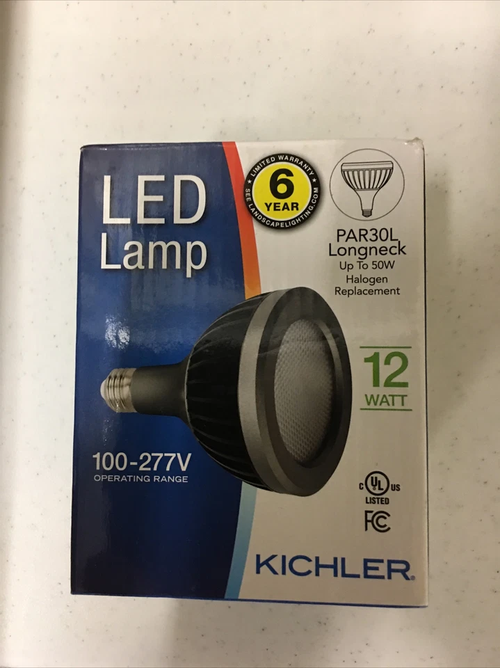 KICHLER  18112 LED PAR30 12W 120V 25 Deg Wide Spot Wet 3000K Bulb New In Box - Image 1 of 1