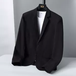 New Spring/fell Autumn Men's Business Formal Suit Solid Color Slim Jacket Tops - Picture 1 of 9