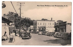 Main St Wolfeboro Winnipesaukee NH Old Cars c1940 America's Oldest Summer Resort - Imagen 1 de 6