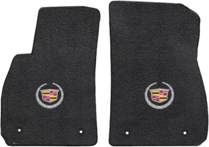 LOGO Lloyd Mats Velourtex EBONY Front Floor Mats for Cadillac XTS 2013 - 2016 - Picture 1 of 13