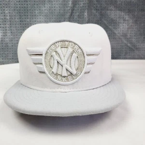New York Yankees MLB authentisch 9Fifty Druckknopflasche New Era halbstrukturiert weiß grau - Bild 1 von 11