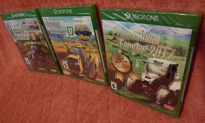 Xbox One 3 Game Lot Farming Simulator 17 / 15 / Professional Farmer 2017 Gold - Image 1 of 4