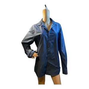 Bar III Mens Button Shirt Blue Long Sleeve Cotton Blend Stretch Slim Fit Size L - Picture 1 of 14