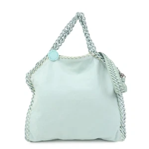 STELLA MCCARTNEY Polyester Falabella Bag Shoulder Bag Light Blue Auth Used F/S - Picture 1 of 24