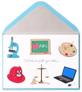 "You're on Your Way to Incredible Places" PAPYRUS GRADUATION CARD 3D $8 Retail - Picture 1 of 2