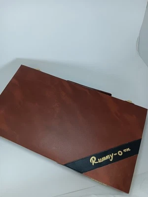 VTG Rummy-O Tile Game Set Faux Leather Case Pressman Complete w/ Instructions - Image 1 of 3