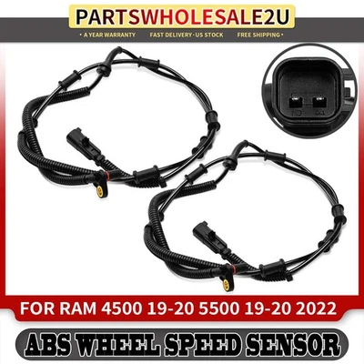 Sensor de velocidad de rueda ABS delantero izquierdo y derecho 2 piezas para Ram 4500 2019 2020 5500 Foto 1 de 4