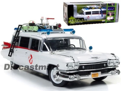 AUTOWORLD AWSS118 1:18 1959 CADILLAC ELDORADO ECTO-1 GHOSTBUSTER MOVIE NEW MODEL - Image 1 of 4