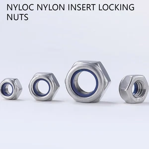 Nyloc Nylon Einsatz Sicherungsmuttern A2 Edelstahl M2,3,4,5,6,8,10,12,14,16,18 - Bild 1 von 6