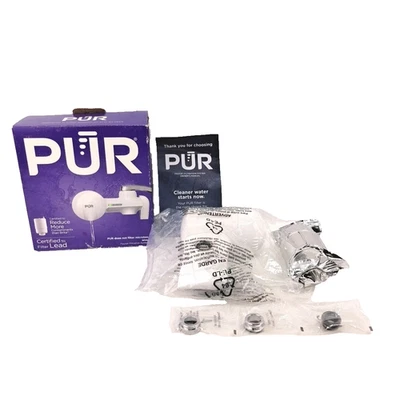 PUR Horizontal Faucet Mount Water Filter System White LED Filter Change Light - Image 1 of 4