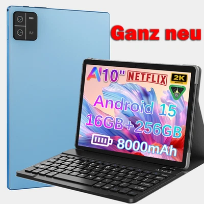 2025 Tablet Android 15 16GB RAM+256GB 8000mAh 10.1 Zoll 1200 x 1920 5G WlFl IPS - Bild 1 von 4