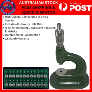 Watchmakers Jewel Press 4mm Tool Kit Precision Jewelling Tool for Watch Repair - Picture 1 of 3