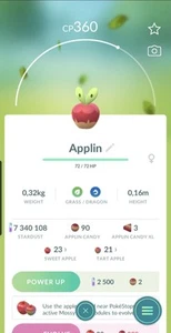 Applin X15 - LUCKY CHANCE - Pokemon Trade GO - Picture 1 of 2