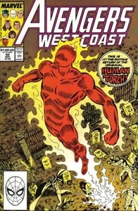 West Coast Avengers #50 (1989) Original Human Torch, Scarlet Witch, Vision, more - Picture 1 of 1