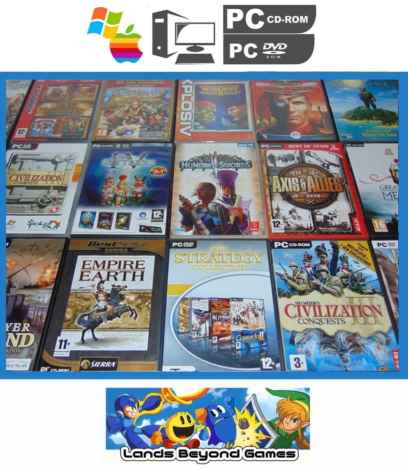 Windows PC Games (Strategy Sim RTS Tactics Turn Base War Real Time Civilization) - Image 1 of 1