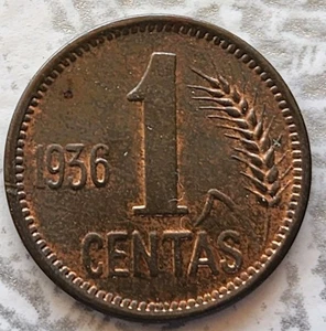 LITAUEN 1 CENTAS 1936 BRONZE MÜNZE KOMBINIEREN KOSTENLOS!!! - Bild 1 von 2