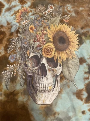 Calavera Tie Dye Salem Sisters con flores XXL nueva sin etiquetas Foto 1 de 4