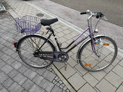 Hercules Damen Fahrrad 28 Zoll Tiefeinstieg 7 Gang Sram Lila/ Schwarz Gebraucht - Bild 1 von 4
