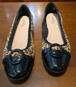WOMEN CLARKS COLLECTION Leather Ballet Flats Sz: 10 NWOB. SJS - Picture 1 of 12