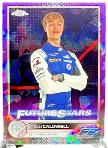 2022 Topps Chrome F1 Sapphire #89 Olli Caldwell F2 Future Stars Purple 03/10 - Picture 1 of 2