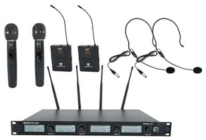 Rockville RWM-4Z Quad kabelloses UHF-Hand-/Headset-Mikrofonsystem 20 Kanäle - Bild 1 von 12