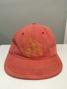 Vintage Disney Parks Pocahontas John Smith genähter Denim Hut rot authentisch USA - Bild 1 von 8