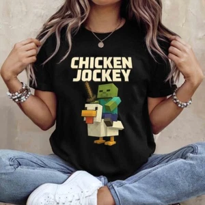 Chicken Jockey Pixel Funny Lover Game Present Friends T-Shirt - Picture 1 of 5