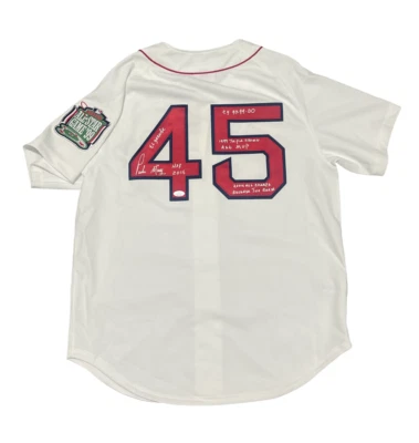 Pedro Martinez Signed Auto M&N Authentic Red Sox Jersey 7x Insc Stat JSA WIT COA - Image 1 of 3