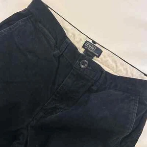 Polo Ralph Lauren Kid Blue Corduroy Cotton Flat Front Pants 12y - Picture 1 of 5