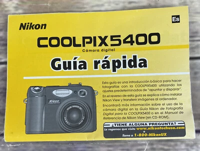 Genuine Nikon Coolpix 5400 Instruction Manual, SPANISH VERSION, Preowned - Image 1 of 4