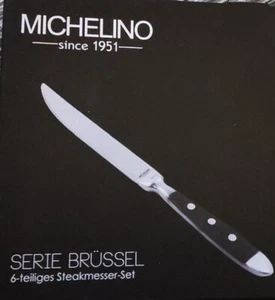 NEU! Michelino Steakmesser Brüssel, 6 Stück, Edelstahl 18/0 - Bild 1 von 2