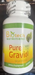 Biotech Nutritions Pure Graviola Annona Muricata 1000mg 120 Capsules New 05/2025 - Picture 1 of 5