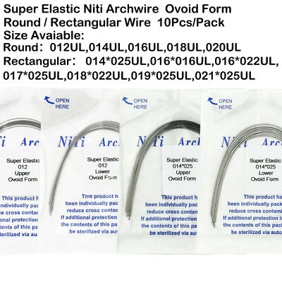 Dental Orthodontic Super Elastic Niti Round/Rectangular Arch Wire Ovoid/Nature - Image 1 of 4