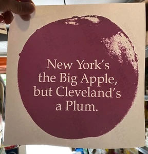 Cleveland's A Plum 9" T-Shirt Transfer - Picture 1 of 1