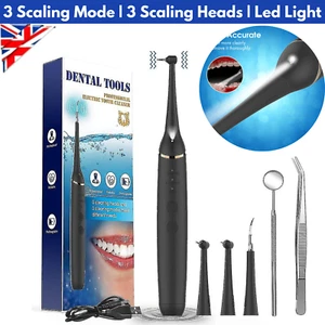 Electric Sonic Dental Scaler Tartar Plaque Calculus Remover Teeth Stains Cleaner - Picture 1 of 12