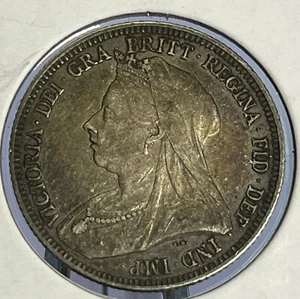 1893 Great Britain SHILLING SILVER COIN XF QUEEN VICTORIA #W04 - Picture 1 of 2