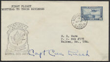1942 Pilot Signed Flight Cover Trois Rivieres PQ to Montreal #4203 Cec Leech