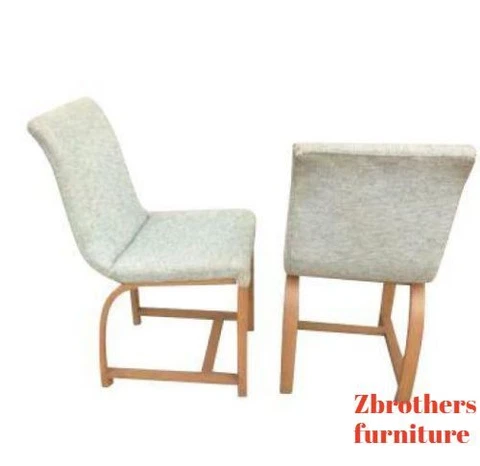 pair Gilbert Rohde Heywood Wakefield Art Deco bent wood side chairs wheat A Cover