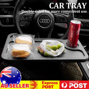 Car Steering Wheel Tray Table Laptop Stand Desk Food Drink Holder AUS - Picture 1 of 9
