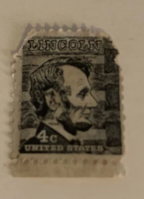 Sello de 4 centavos Abraham Lincoln raro sin cancelar Foto 1 de 2